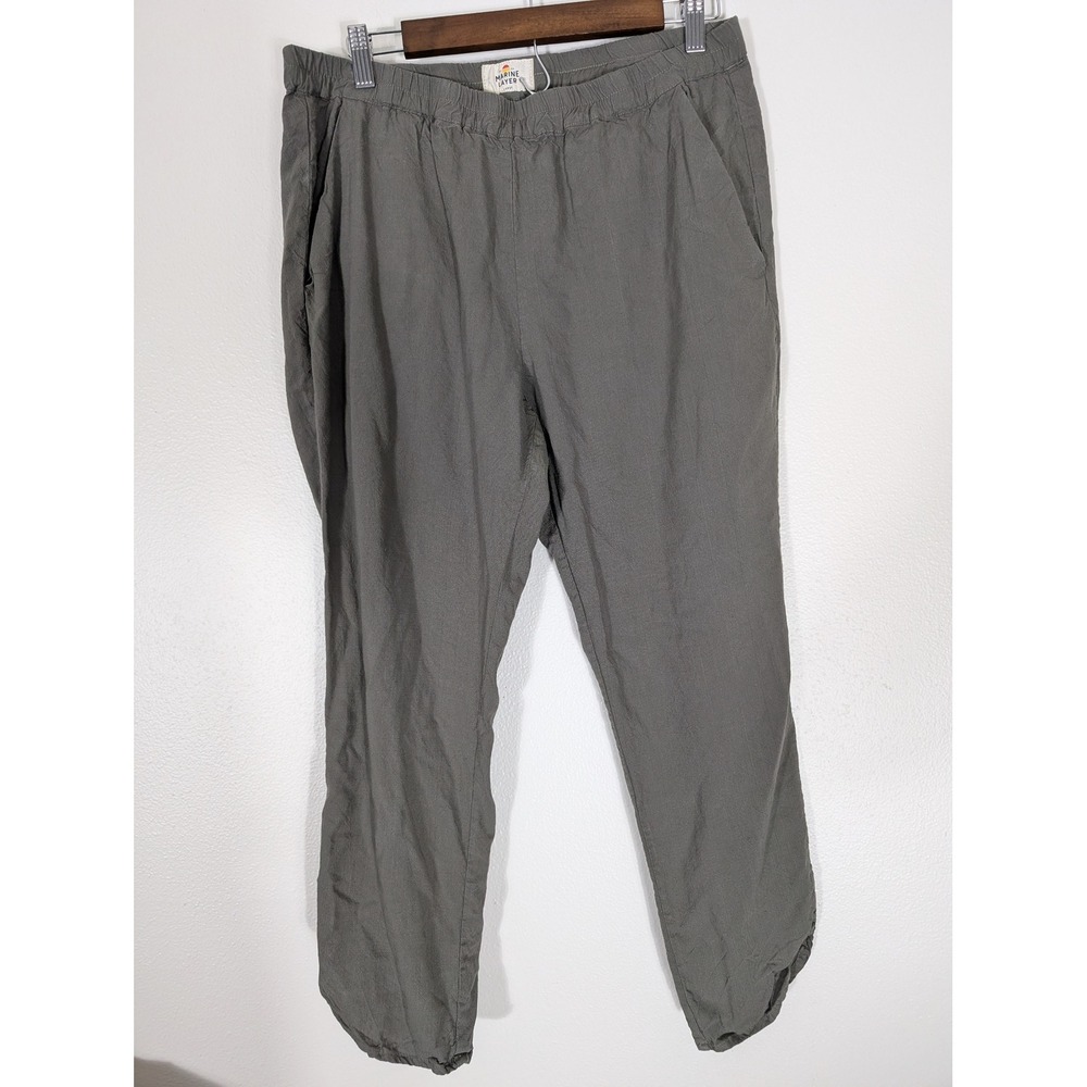 Marine Layer Allison Crop Olive Pull-On Trousers